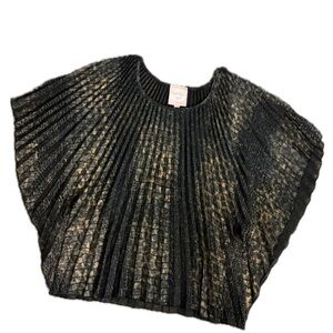 Romeo & Juliet Couture Black Textured Poncho
